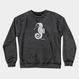 Seahorse with Common and Scientific Names - animal lovers design Crewneck Sweatshirt